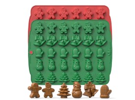 Molde silicona 30 mini figuras Navidad 